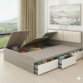Giường Ngủ Hiện Đại Cánh lật Ngăn Kéo Gỗ MDF ( CL01) 0