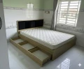 Giường ngủ gỗ MDF 3 ngăn kéo có nệm đầu giường 1