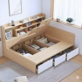 - Giường ngủ gỗ MDF thông minh  Đầu phản + kệ 4