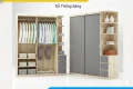 Tủ quần áo 3 cánh 1 kệ gỗ mdf (Ckd81) 5