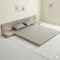 Giường ngủ bệt kiểu Nhật đầu phảng cao 15cm 2