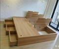 Giường ngủ gỗ MDF thông minh không đầu giường 0