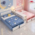 Giường ngủ đôi 2 ngăn kéo kèm kệ gỗ MDF 0