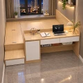 Giường ngủ gỗ MDF thông minh 6 cánh lật kèm bàn 0