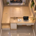 Giường ngủ gỗ MDF thông minh 6 cánh lật kèm bàn 1