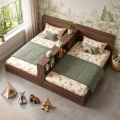 Giường ngủ đôi kèm kệ gỗ MDF 2