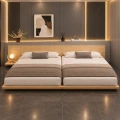 Giường ngủ bay đôi hiện đại kèm 1 tab treo MDF 1