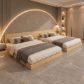 Giường ngủ đôi hiện đại kèm 1 tab ốp treo MDF 0