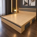 Giường ngủ gỗ MDF có 2 ngăn kéo và sọc đầu + đuôi giường 2