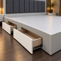 Giường ngủ gỗ MDF có 2 ngăn kéo kèm nệm simili âm đầu giường 1