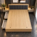Giường ngủ gỗ MDF có 2 ngăn kéo kèm nệm simili âm đầu giường 2