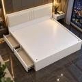 Giường Ngủ MDF ngăn kéo 90cm ốp nệm simili 3