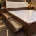 Giường Ngủ MDF ngăn kéo 90cm ốp nệm simili 4