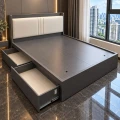 Giường ngủ gỗ MDF 2 ngăn kéo lớn đầu hộp ốp nệm simili 3