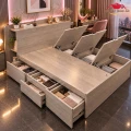 Giường ngủ gỗ MDF thông minh có 4 ngăn kéo + 3 cánh lật 0