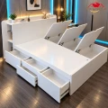 Giường ngủ gỗ MDF thông minh có 4 ngăn kéo + 3 cánh lật 4