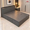 Giường ngủ gỗ MDF thông minh có 4 ngăn kéo + 3 cánh lật 2