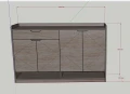 Tủ giày 4 cánh mở gỗ MDF màu xám 1