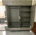 Tủ quần áo 4 cánh 1 kệ màu xám xi măng ( TAGXM ) 1