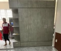 Tủ quần áo 4 cánh 1 kệ màu xám xi măng ( TAGXM ) 0