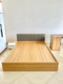 Giường ngủ gỗ MDF kèm nệm đầu giường (GN10) 0