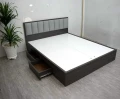 Giường gỗ MDF có 2 ngăn kéo kèm nệm đầu giường GN06 1