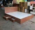 Giường ngủ gỗ MDF có 2 ngăn kéo màu vân gỗ ( gn04 ) 0