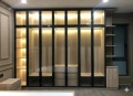 Tủ quần áo gỗ cao cấp MDF phủ Melamine  cánh Kính - Khung Nhôm TCKCC01 0