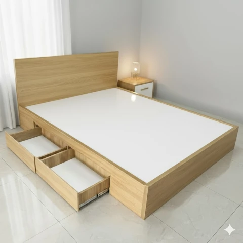 Giường ngủ ngăn kéo gỗ mdf