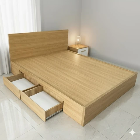 Giường ngủ ngăn kéo gỗ mdf