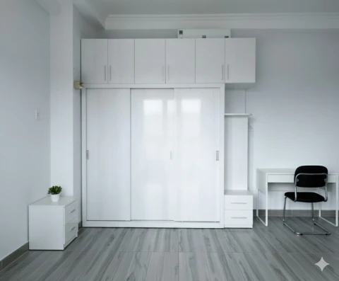 Tủ quần áo gỗ MFD có kệ trang trí 01