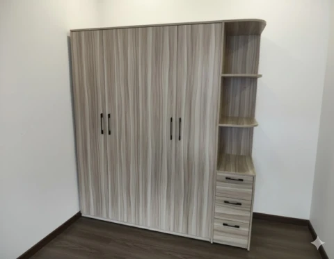 Tủ quần áo gỗ MFD có kệ trang trí ( TQAK932 )