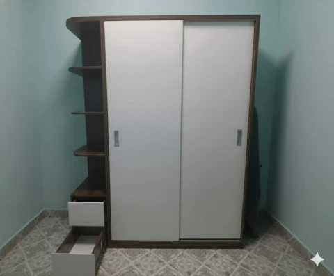 Tủ áo cánh lùa gỗ mdf (mdf-cl1i)