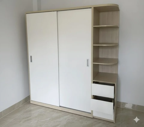 Tủ quần áo gỗ MDF lùa (tgl1m8)