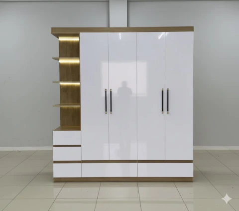 Tủ quần áo 4 cánh 1 kệ Nhựa Vinco cao cấp ( VC01 )