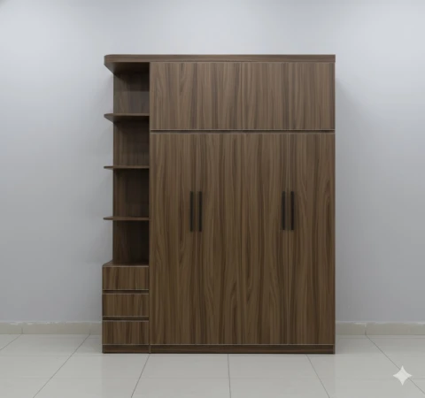 Tủ nhựa Vincoplast 4 cánh 1 kệ màu giả Gỗ (4C1KGG)