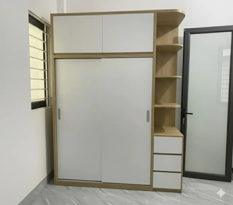 Tủ quần áo cánh lùa gỗ MDF ( TCLL01)