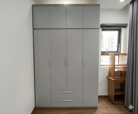 Tủ quần áo gỗ MDF 4 cánh ( TQAG201 )