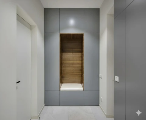 Tủ quần áo âm tường tính mét vuông