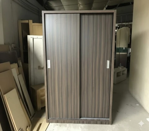 Tủ Quần Áo 2 Cánh Lùa Màu Vân Gỗ (c2ll)