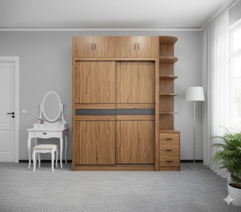 Tủ quần áo cửa lùa gỗ MDF TQL001