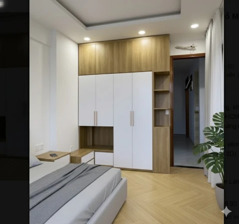 Tủ quần áo kịch trần 4 cánh + kệ gỗ MDF ( TGHCM )