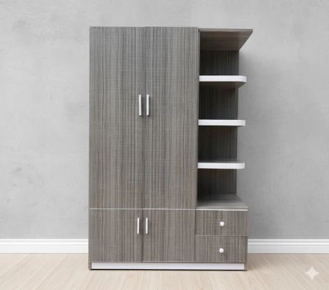 Tủ nhựa Đài Loan cao cấp 2 cánh 1 kệ