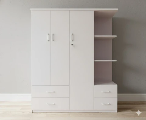 Tủ quần áo người lớn 3 cánh 1 kệ T1