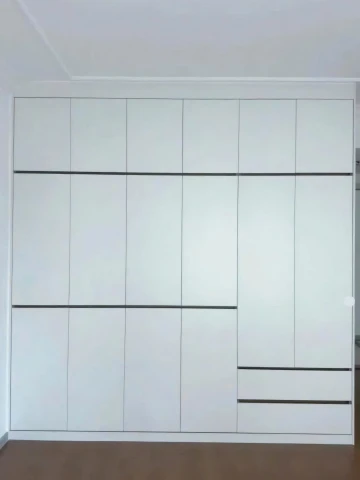 Tủ quần áo gỗ MDF hiện đại tay nắm vát 45 độ