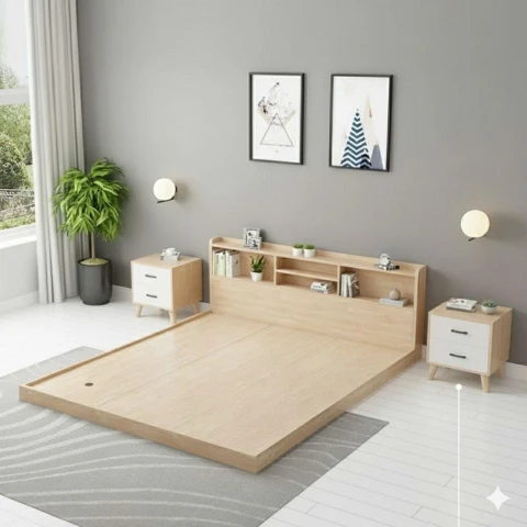 Giường ngủ bệt kiểu Nhật (gb001n)