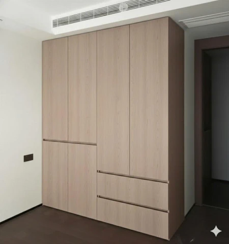 Tủ quần áo kịch trần gỗ MDF tay nắm ẩn (tqanew)