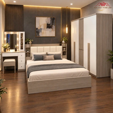 Bộ giường tủ gỗ MDF xu hướng New 13