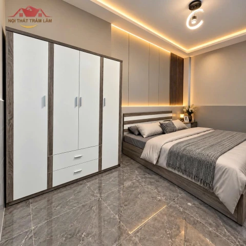 Bộ giường tủ gỗ MDF xu hướng New 15