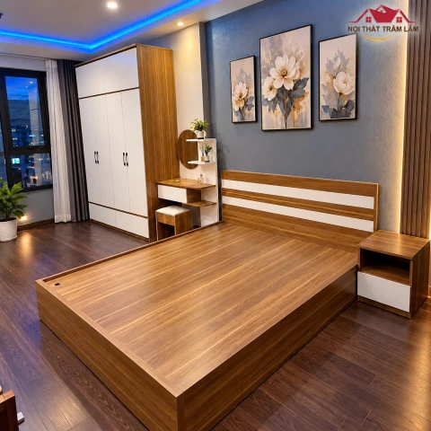 Bộ giường tủ gỗ MDF xu hướng New 17